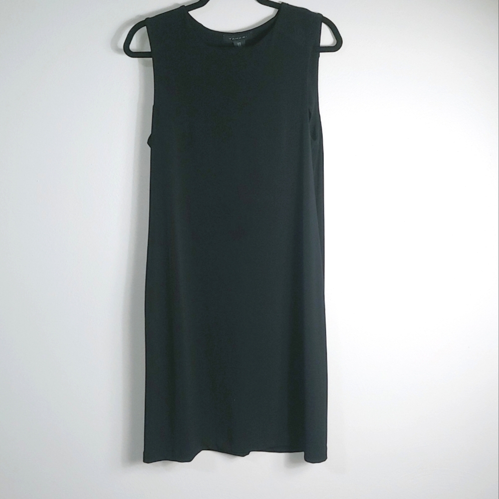 10 Tahari Black Sheath Stretch LBD Dress